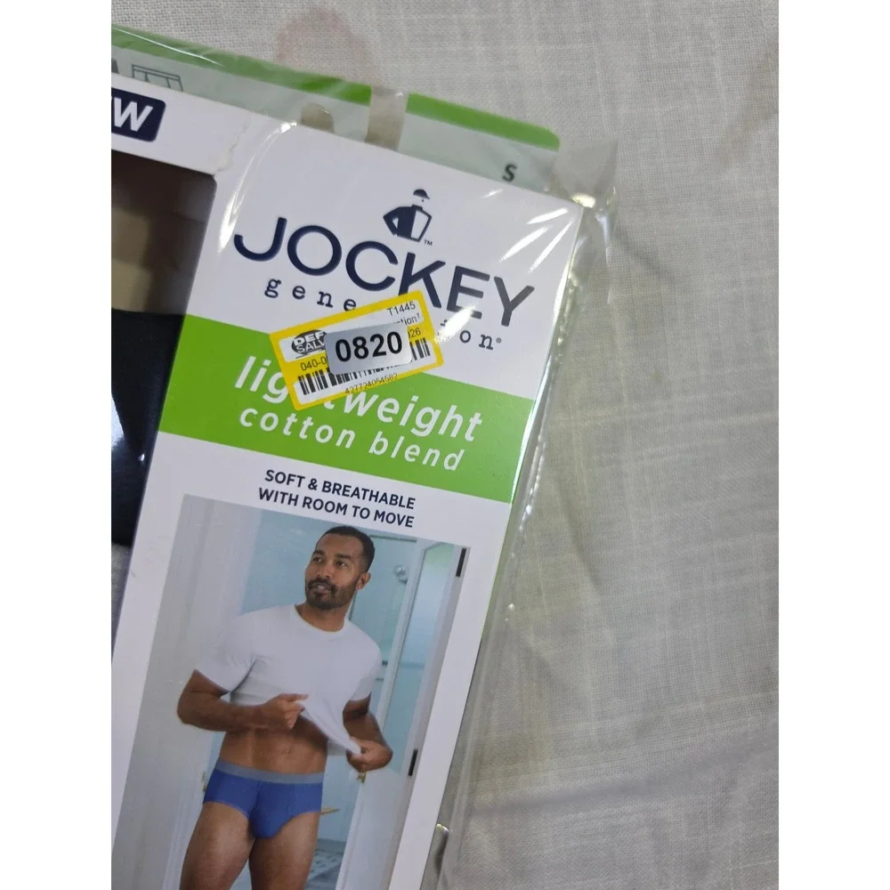 Jockey Generation Mens Lightweight Cotton Blend Briefs 3 Pack Black Grey Small
